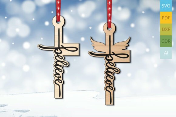 Believe Jesus Christ Cross SVG for Laser Cutting