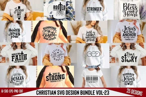 Christian SVG Design Bundle Vol-23: A Versatile Asset for Local Brands