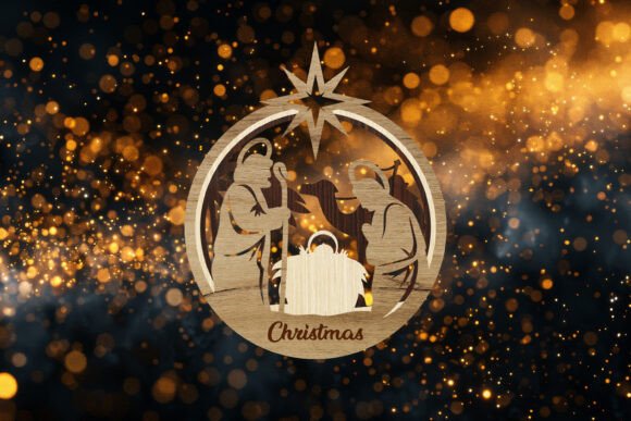 Christmas Ornament Nativity: A Laser-Cut Design Gem