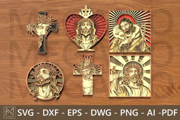 Divine Jesus SVG Set – Layered Grace