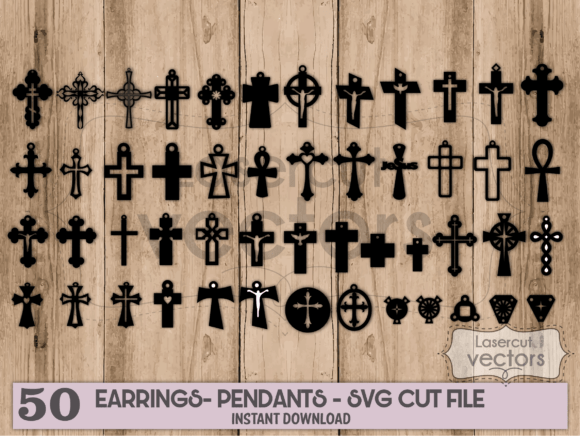 Enhance Your Content with Christian Cross Earring SVG