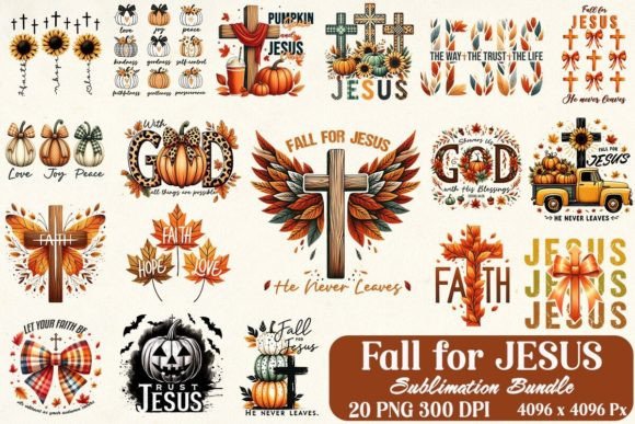 Fall for Jesus Sublimation PNG Bundle Review