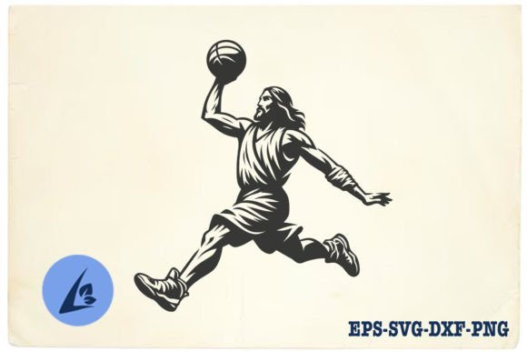 Funny Jesus Basketball SVG Clipart 02 Review