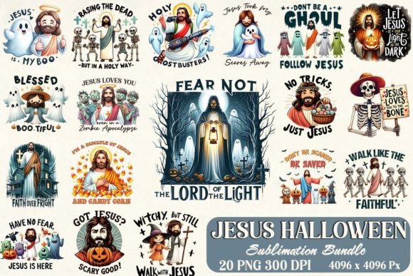 Funny Jesus Halloween Sublimation Bundle: A Creative Asset