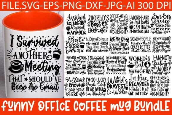 Funny Office Coffee Mug SVG Bundle for Creative Graphics