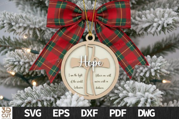 Hope Cross Christmas Ornament: A Laser Cut Winter Amp Gem