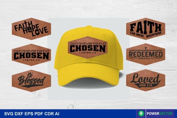Leather Patch Svg for Faith-Based Embroidery