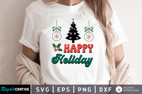 Retro Christmas SVG Design for Holiday Embroidery