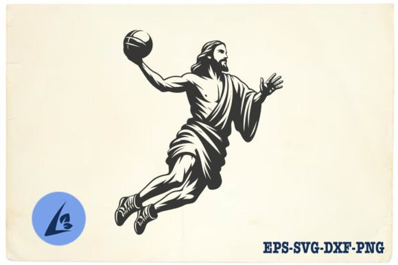 Review: Funny Jesus Basketball SVG Clipart 20 for Creative Graphics