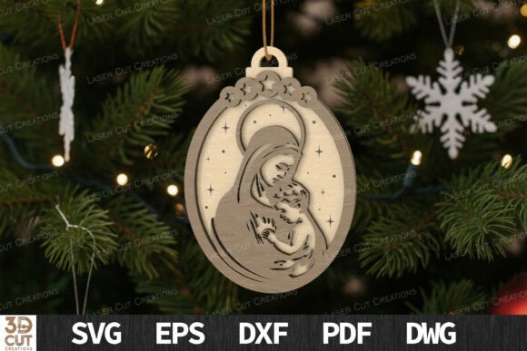 Review: Mary and Baby Jesus Ornament SVG for Winter Amp